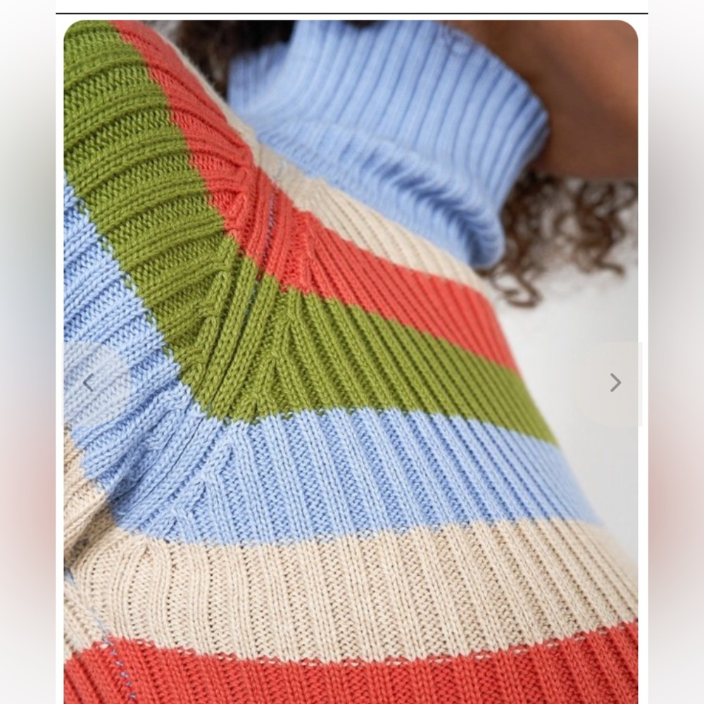 Arthur Free People Multi-Color Stripe Long Sleeve Turtleneck. NWT. Size XS